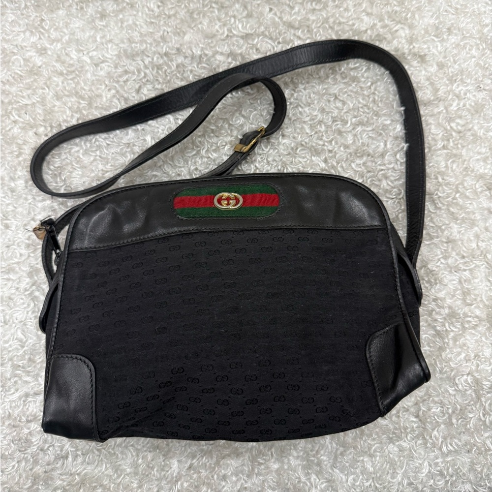 Vintage Gucci Interlocking GG Monogram Supreme Sherry Web Ophidia Bag - Picture 15 of 16